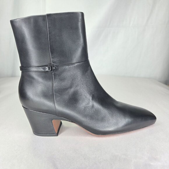 NWT Franco Sarto Franco Saydie Ankle Boot (Black Leather) - Picture 2 of 6